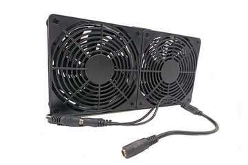 Adjustable speed dual fan cooler 12cm