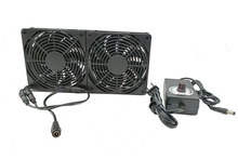 Adjustable speed dual fan cooler 12cm